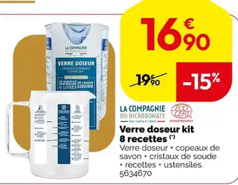 Weldom La compagnie du bicarbonate verre doseur kit 8 recettes offre