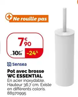 Weldom Sensea pot avec brosse wc essential offre