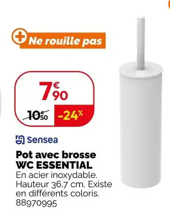 Weldom Sensea pot avec brosse wc essential offre