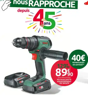 Mr Bricolage Bosch perceuse sans fil advancedimpact 18v offre