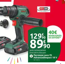 Mr Bricolage Bosch perceuse sans fil advancedimpact 18 v offre