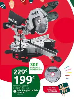 Mr Bricolage Metabo scie à onglet radiale kgs216m offre
