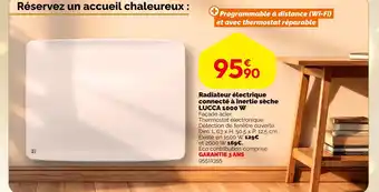 Weldom Radiateur électrique connecté à inertie sèche lucca 1000 w offre