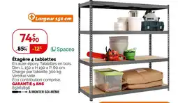 Weldom Spaceo étagère 4 tablettes offre