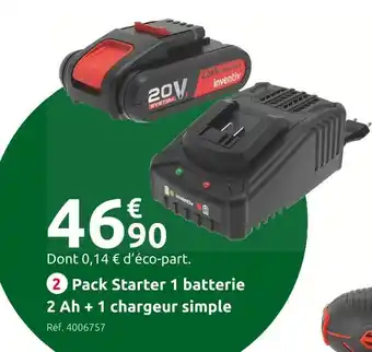 Mr Bricolage Inventiv pack starter 20 v system offre