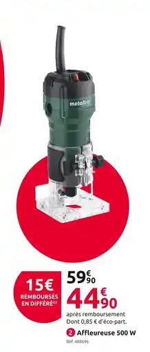 Mr Bricolage Metabo affleureuse 500 w offre