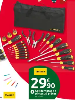 Mr Bricolage Stanley set de vissage + pinces stht0-62114 39 pièces offre