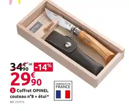 Mr Bricolage Opinel coffret couteau n°8 + étui offre