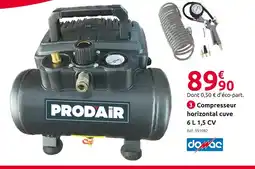 Mr Bricolage Prodair6 domac compresseur horizontal cuve 6 l 1,5 cv offre