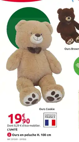 Mr Bricolage Ours en peluche h. 100 cm offre