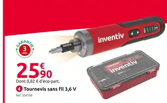 Mr Bricolage Inventiv tournevis sans fil 3,6 v offre