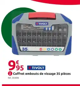 Mr Bricolage Tivoly coffret embouts de vissage 35 pièces 11501572003 offre
