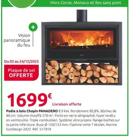 Mr Bricolage Panadero poêle à bois chopin offre
