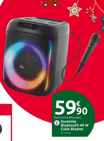 Mr Bricolage Tnb enceinte bluetooth 40 w cube blaster offre