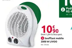 Mr Bricolage Livoo soufflant mobile 2000 w offre