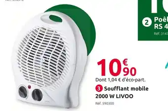 Mr Bricolage Livoo soufflant mobile 2000 w offre