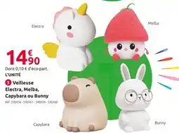 Mr Bricolage Veilleuse electra, melba, capybara ou bunny offre