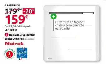 Mr Bricolage Noirot radiateur à inertie sèche amaroc offre