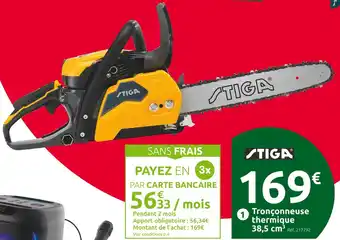Mr Bricolage Stiga tronçonneuse thermique cs 540 38,5 cm3 offre