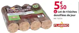Mr Bricolage Flamino lot de 4 bûches densifiées de jour offre