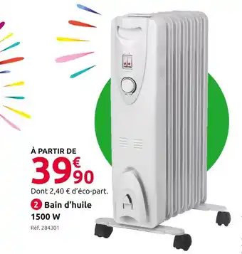 Mr Bricolage Bain d’huile 1500 w offre