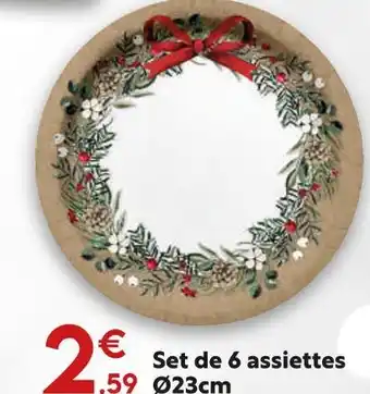 Maxi Bazar Set de 6 assiettes ø23cm offre