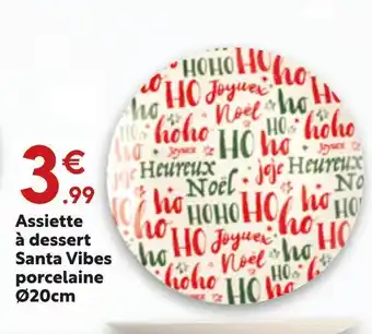 Maxi Bazar Assiette à dessert santa vibes offre