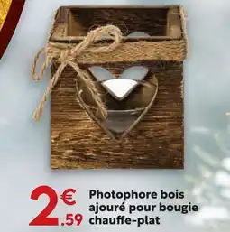 Maxi Bazar Photophore bois ajouré offre