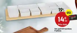 Maxi Bazar Set apéritif bambou offre