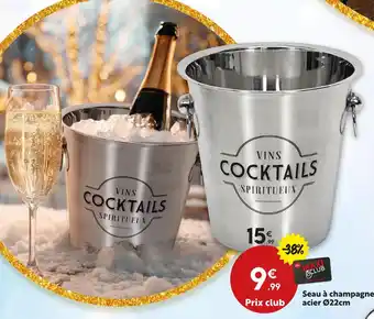 Maxi Bazar Seau à champagne acier offre