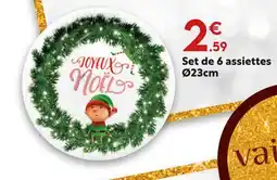 Maxi Bazar Set de 6 assiettes offre