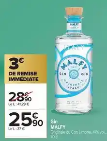 Carrefour Malfy - gin offre