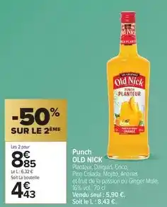 Carrefour Old nick - punch offre