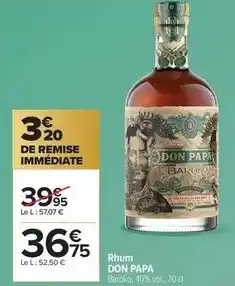 Carrefour Don papa - rhum offre