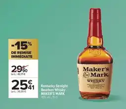 Carrefour Kentucky straight bourbon whisky offre