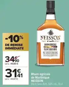 Carrefour Rhum agricole de martinique offre