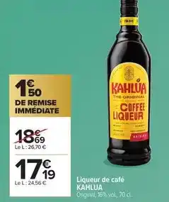 Carrefour Liqueur de café offre