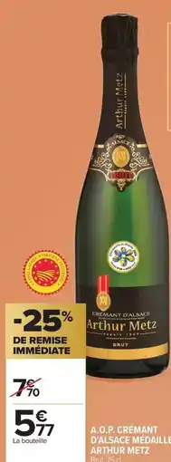 Carrefour Brut - a.o.p. cremant d'alsace médaille offre