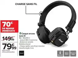 Carrefour Marshall - casque arceau sans fil offre