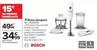 Carrefour Bosch - mixeur plongeant réf. : msm24250 offre