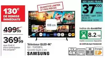 Carrefour Samsung - téléviseur qled 4k offre
