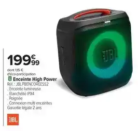 Carrefour Jbl - enceinte high power offre