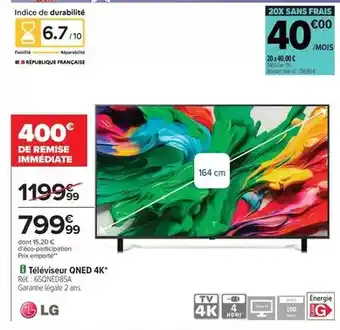 Carrefour Lg - téléviseur qned 4k offre