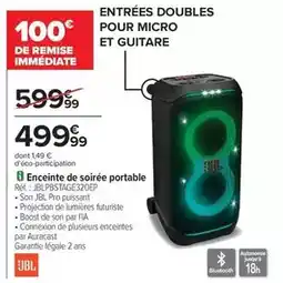 Carrefour Jbl - enceinte de soirée portable offre
