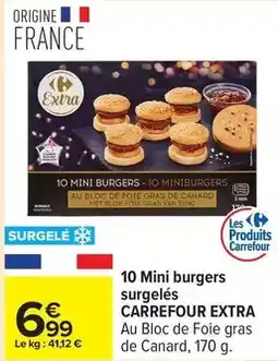 Carrefour Carrefour - 10 mini burgers surgelés offre