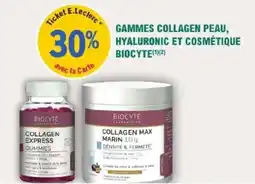 E.Leclerc Parapharmacie Gammes collagen peau hyaluronic et cosmétique biocyte offre