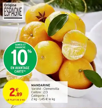 Intermarché Mandarine offre