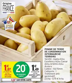 Intermarché Pomme de terre de consommation intermarché terroirs offre