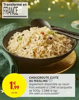 Intermarché Choucroute cuite au riesling offre