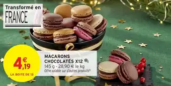 Intermarché Macarons chocolatés x12 offre